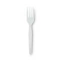  | Dixie FM217 Heavy Mediumweight Plastic Fork - White (1000/Carton) image number 1