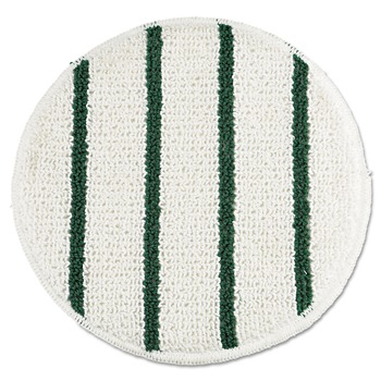 CARPET CLEANERS | Rubbermaid Commercial FGP26900WH00 Low Profile 19 in. Diameter Scrub-Strip Carpet Bonnet - White/Green