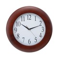 Back to School Sale | Universal UNV10414 12-3/4 in. Round Wood Clock - Cherry image number 0