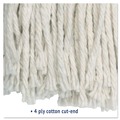  | Boardwalk BWK2020CCT #20 Cut-End Cotton Wet Mop Head - White (12/Carton) image number 7