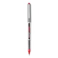 Pens | uni-ball 60139 VISION Fine 0.7 mm Stick Roller Ball Pen - Red Ink Silver/Red/Clear Barrel (1-Dozen) image number 1