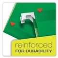 File Folders | Pendaflex 04153 1/5 BGR 1/5-Cut Tabs Colored Reinforced Hanging Legal Folders - Bright Green (25/Box) image number 1