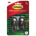 Wall Racks & Hooks | Command 17086S-AWES 3 lb Capacity All Weather Plastic Hooks and Strips - Medium/Slate (2/Pack) image number 0