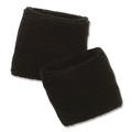 Safety & First Aid | Ergodyne 12402 Chill-Its 6500 One Size Fits Most Cotton Terry Wrist Cloth Sweatband - Black image number 0