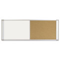 Bulletin Boards | MasterVision XA10003700 36 in. x 18 in. Cubicle Workstation Magnetic Dry Erase/Bulletin Board Combo - Tan/White Surface/Satin Aluminum Frame image number 0