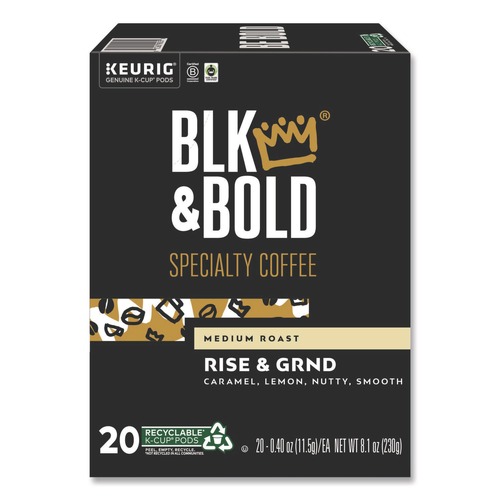 Coffee | BLK & Bold 5000372407 Rise and GRND 0.41 oz. K-Cups (20/Box) image number 0