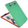 Back to School Sale | Saunders 00580 0.5 in. Clip Capacity Holds 8.5 in. x 11 in. Sheets SlimMate Show2Know Safety Organizer - Red/Green image number 1