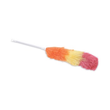 CLEANING BRUSHES | Boardwalk BWK9441 Polywool Duster with 20 in. Plastic Handle - Assorted Colors