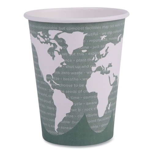  | Eco-Products EP-BHC12-WA 12 oz. World Art Renewable Compostable Hot Cups (20/Carton) image number 0