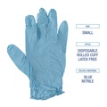Disposable Gloves | Boardwalk 382XSBXA 9.5 in. Long 5 mil. Thick Powder-Free Disposable Examination Nitrile Gloves - X-Small Blue (100/Box) image number 5