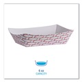  | Boardwalk BWK30LAG040 3.78 in. x 4.3 in. x 1.08 in. 6 oz. Capacity Paper Food Baskets - Red/White (1000/Carton) image number 7