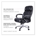 Office Chairs | Alera ALEMS4419 Maxxis Series 19.7 in. to 25 in. Seat Height Supports 500 lbs. Big/Tall Bonded Leather Chair - Black Seat/Back, Chrome Base image number 6