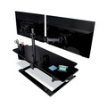 Monitor Stands | 3M MM200B 360 Degree Rotation plus45 Degree/-45 Degree Tilt 90 Degree Pan Dual Monitor Mount For 27 in. Monitors Supports 20 lbs. - Black (1/Carton) image number 5