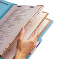 File Folders | Smead 19094 Eight-Section 3-Divider Pressboard Top Tab Classification Folders - Legal Size/Blue (10/Box) image number 5