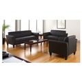 Just Launched | Alera ALERL23LS10B Reception Lounge Sofa Series 35.43 in. x 30.7 in. x 32.28 in. Club Chair - Black image number 4