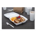 Just Launched | Dart 85HT3R 8.38 in. x 7.78 in. x 3.25 in. 3-Compartment Foam Hinged Lid Containers (200/Carton) image number 4