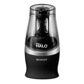 PENS PENCILS AND MARKERS | Westcott 16894 Halo 3.5 in. x 6.75 in. Non-Stick Electric Sharpener - Black/Silver