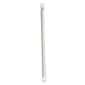 Cutlery | Boardwalk BWKPPRSTRWIW 7.75 in. Wrapped Jumbo Paper Straws - White (1280/Carton) image number 0