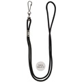 Label & Badge Holders | Champion Sports 126BLK 20 in. Long Metal J-Hook Fastener Lanyard - Black (12/Pack) image number 2