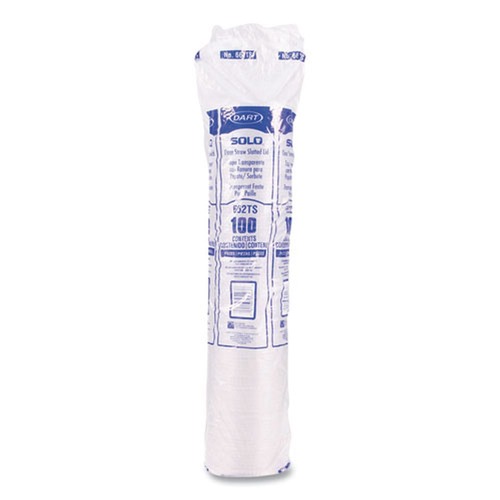 Cups and Lids | Dart 662TS Straw-Slot Lids for 9 - 20 oz. Cold Cups - Clear (100/Pack) image number 0