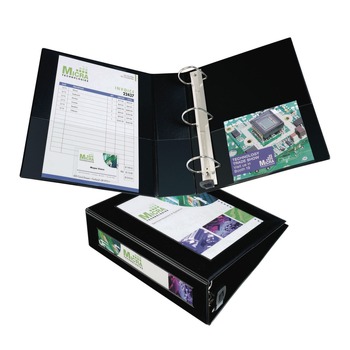BINDERS AND BINDING SUPPLIES | Avery 68037 11 in. x 8.5 in. 3 in. Capacity 3 Rings Framed View Heavy-Duty Binders - Black