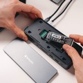 Back to School Sale | Verbatim 32173 15-in-1 SSD Enclosure Audio/DisplayPort/HDMI/Micro SD/NVMe/RJ45/SD/USB-A/USB-C/SATA USB-C Pro Docking Station - Gray image number 5