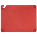 Food Service | San Jamar SAN CBG182412RD 24 in. x 18 in. x 0.5 in. Saf-T-Grip Plastic Cutting Board - Red image number 1