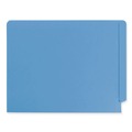 File Folders | Smead 25010 Straight Tabs Letter Size 0.75 in. Expansion Shelf-Master Reinforced End Tab Colored Folders - Blue (100/Box) image number 0