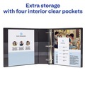 Binders | Avery 79693 3 One Touch EZD Rings 3 in. Capacity 11 in. x 8.5 in. Heavy-Duty View Binder with DuraHinge - Black (4/Carton) image number 5