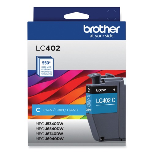 Ink & Toner | Brother LC402CS LC402CS 550 Page-Yield Ink - Cyan image number 0