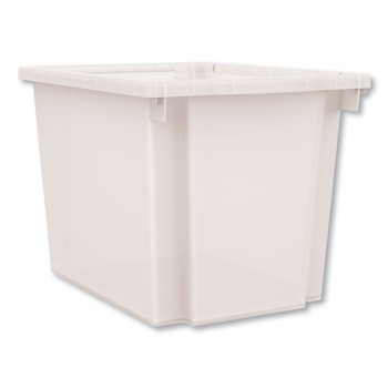 DESK ACCESSORIES AND OFFICE ORGANIZERS | HON HFMBIN12 Flagship 12.75 in. x 16 in. x 12 in. 1 Section Storage Bins - Translucent White