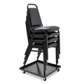 Just Launched | Alera ALESCCART 320 lbs. Capacity 22.44 in. x 22.44 in. x 3.93 in. Metal Stacking Chair Dolly - Black image number 3
