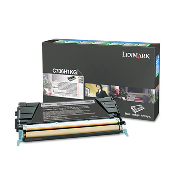 Lexmark C736H1KG Return Program 12,000 Page-Yield High-Yield Toner - Black