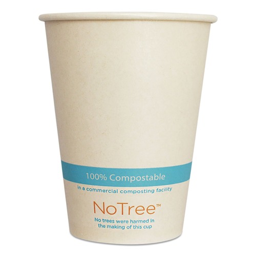 Cups and Lids | World Centric CUSU12C 12 oz. NoTree Paper Cold Cups - Natural (1000/Carton) image number 0