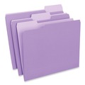 File Folders | Universal UNV12305 1/3-Cut Assorted Tab Interior File Folders - Letter Size, Violet (100/Box) image number 1