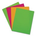 Copy & Printer Paper | Pacon P104331 8.5 x 11 24 lb. Bond Weight Array Colored Bond Paper - Assorted Neon Colors (100/Pack) image number 3