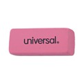 Erasers & Correction Supplies | Universal UNV55120 Rectangular Bevel Block Pencil Erasers - Small, Pink (20/Pack) image number 2