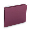 File Folders | Smead 64073 Letter Size 1/5-Cut Tabs Colored Hanging File Folders - Maroon (25/Box) image number 2