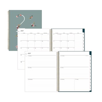  | Blue Sky 136479 11.5 in. x 8 in. 12-Month (Jul 2025-Jun 2026) Greta Academic Year Weekly/Monthly Planner - Green Cover