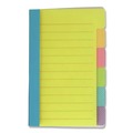 Notebooks & Pads | Redi-Tag B10245 4 in. x 6 in. 6-Tab Sets Note Ruled Divider Sticky Notes - Assorted Colors (3/Box) image number 1