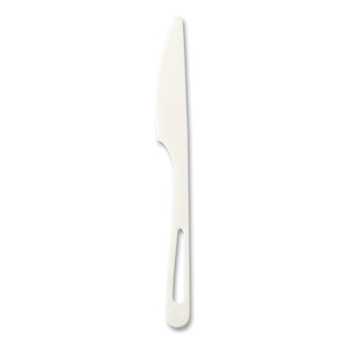 Cutlery | World Centric KN-PS-6DP Cutlery Dispenser Plastic Knife Refills - White (10/Carton) image number 0