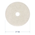  | Boardwalk BWK4021NAT 21 in. Diameter Natural Burnishing Floor Pads - White (5/Carton) image number 4