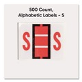 Back to School Sale | Smead 67089 1 in. x 1.25 in. S Color-Coded End Tab Filing Labels - White (1-Roll) image number 1