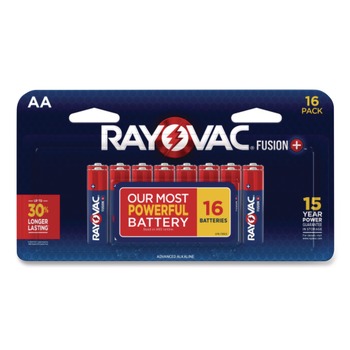 Rayovac RAY81516LTFUS Fusion Performance Alkaline AA Batteries 16/Pack