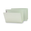 File Folders | Smead 37705 1 in. Expansion End Tab Pressboard Classification Folders with 2 SafeSHIELD Coated Fasteners - Legal Size/Gray-Green (25/Box) image number 0