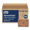Paper Towels and Napkins | Tork 109906 2-Ply 6.5 in. x 8.5 in. Xpressnap Interfold Dispenser Napkins - Natural (12/Carton) image number 2