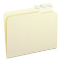 File Folders | Smead 10388 0.75 in. Expansion 2/5-Cut Printed Tab Reinforced Guide Height File Folders - Letter Size/Manila (100/Box) image number 0