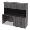 Office Filing Cabinets & Shelves | Alera ALEVA513622GY Valencia Series 34 in. x 22.75 in. x 29.5 in. Legal/Letter-Size 2-Drawer Lateral File - Gray image number 3