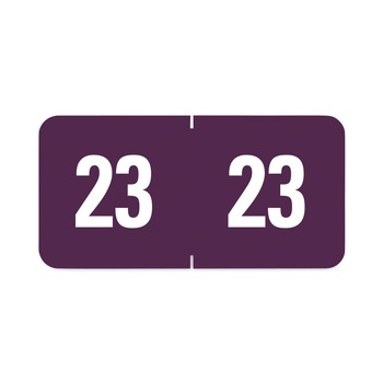 Smead 67923 0.5 in. x 1 in. Yearly End Tab 23 File Folder Labels - Purple (250/Pack)