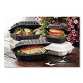 Food Trays, Containers, and Lids | Pactiv Corp. YCNB809610000 EarthChoice 9 in. x 6 in. x 3.25 in. Plastic SmartLock Microwavable MFPP Hinged Lid Container - Black (270/Carton) image number 6